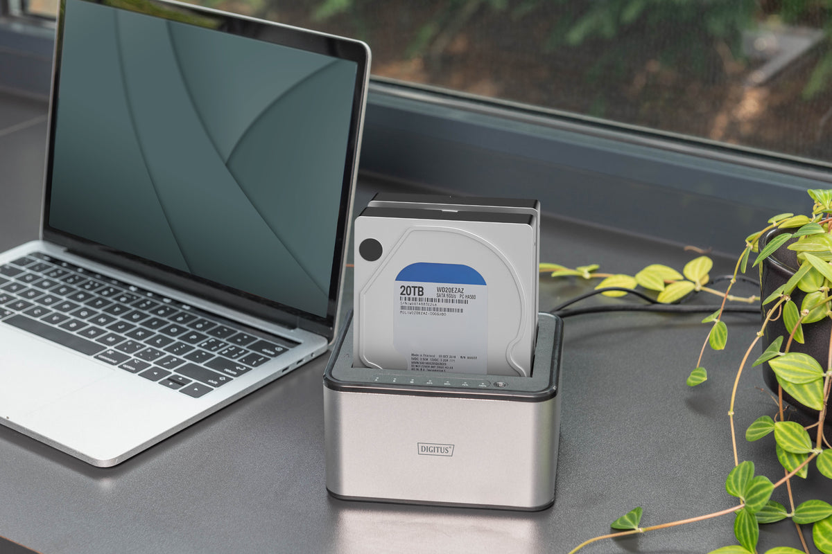 Digitus Duale SATA 2,5"/3,5" HDD Dockingstation – USB-A, für Windows/Mac/Linux