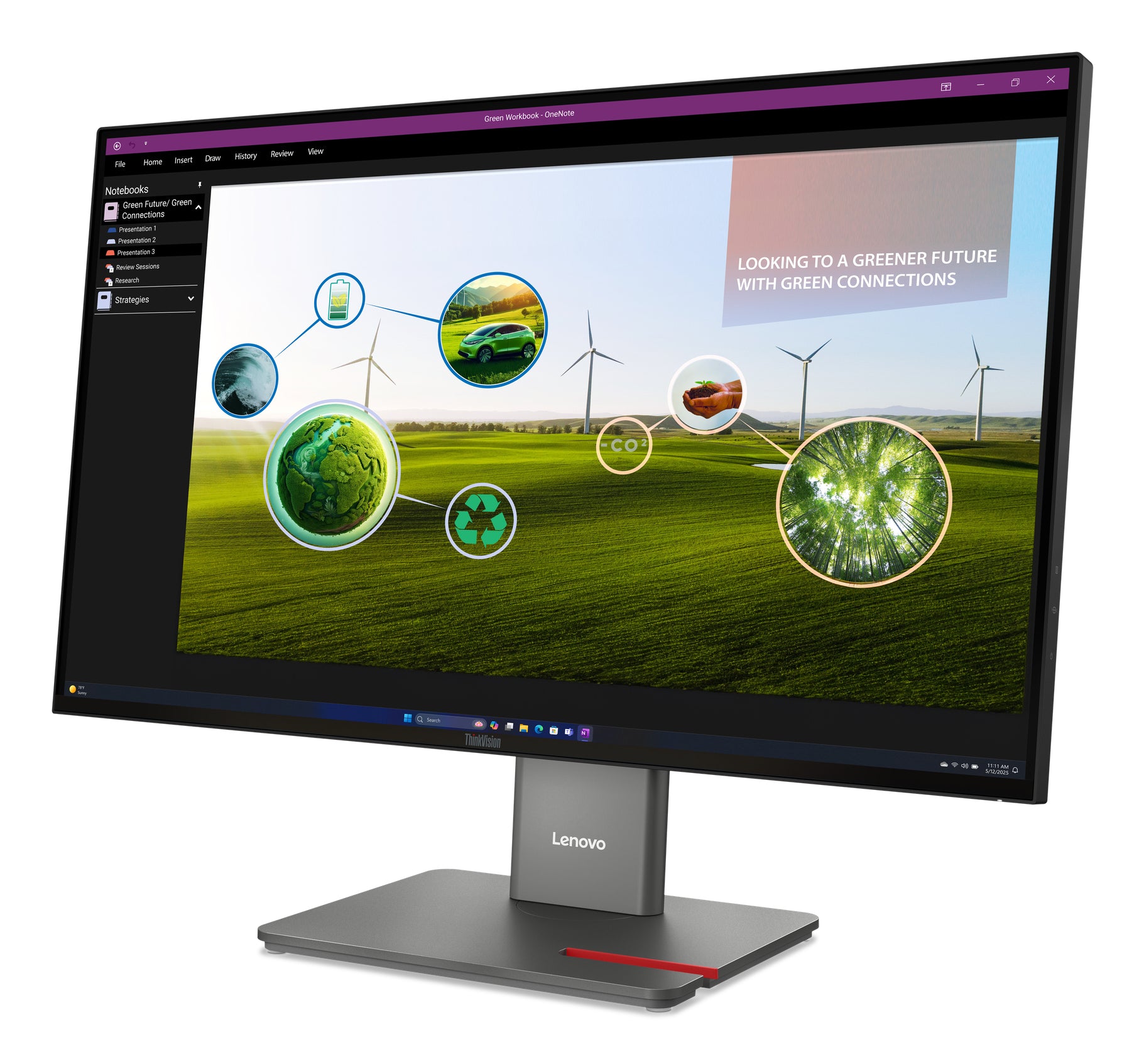 Lenovo ThinkVision P27q-40 – 27", 2560 × 1440 (WQHD), IPS, 120 Hz, USB-C 15 W, Webcam, HDR10