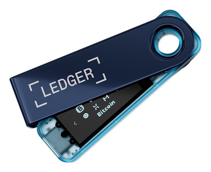 Ledger Nano S Plus – Krypto-Hardware-Wallet, USB-C, für Mac, Blau