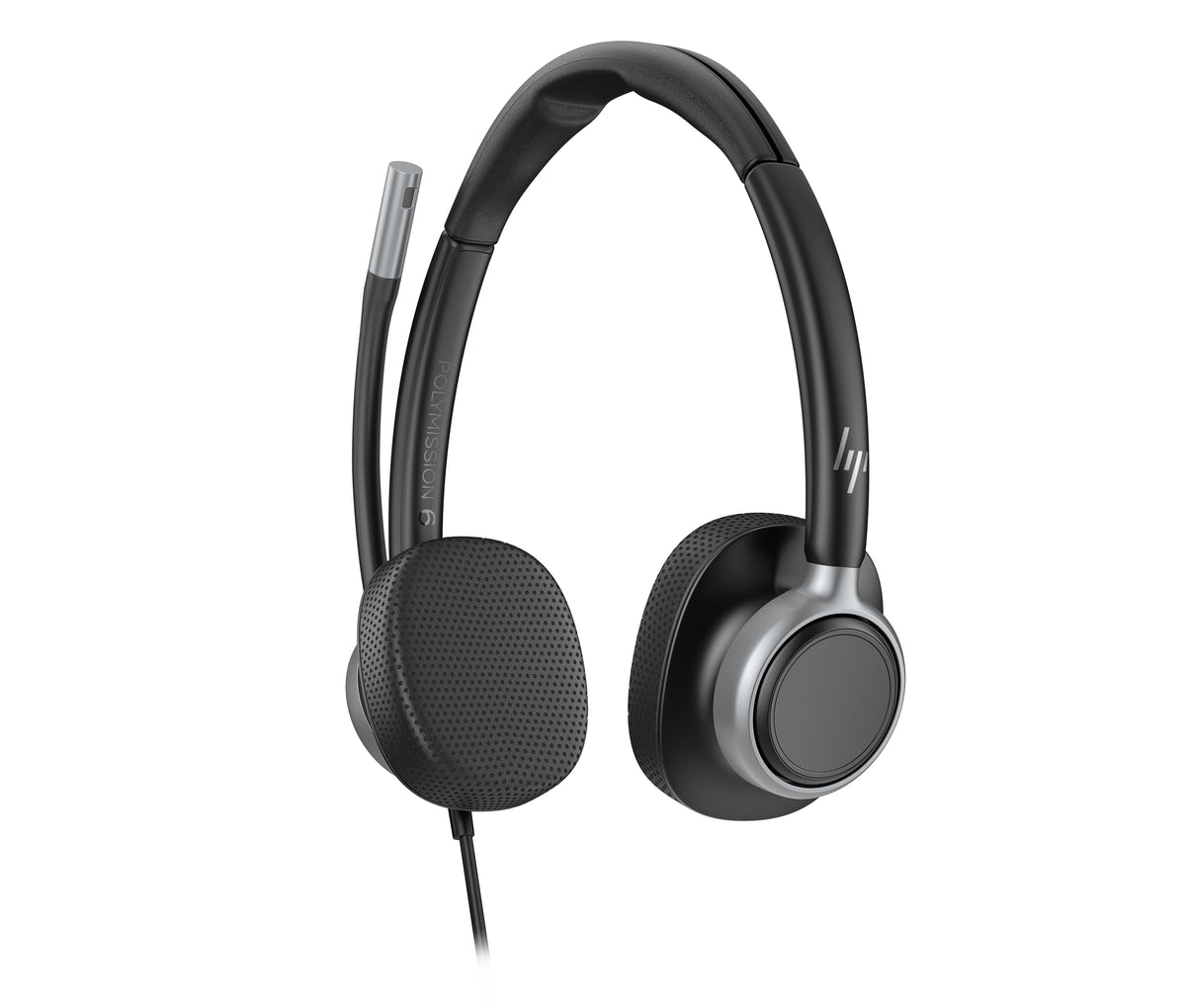 HP Poly Mission 625 Office-Headset – On-Ear, Stereo, USB-C, Schwarz