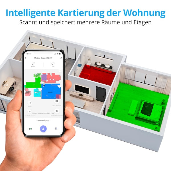 MEDION Roboterstaubsauger MD 11782 – 2500 mAh, 0,3 l, Akkubetrieb, 65 dB(A)