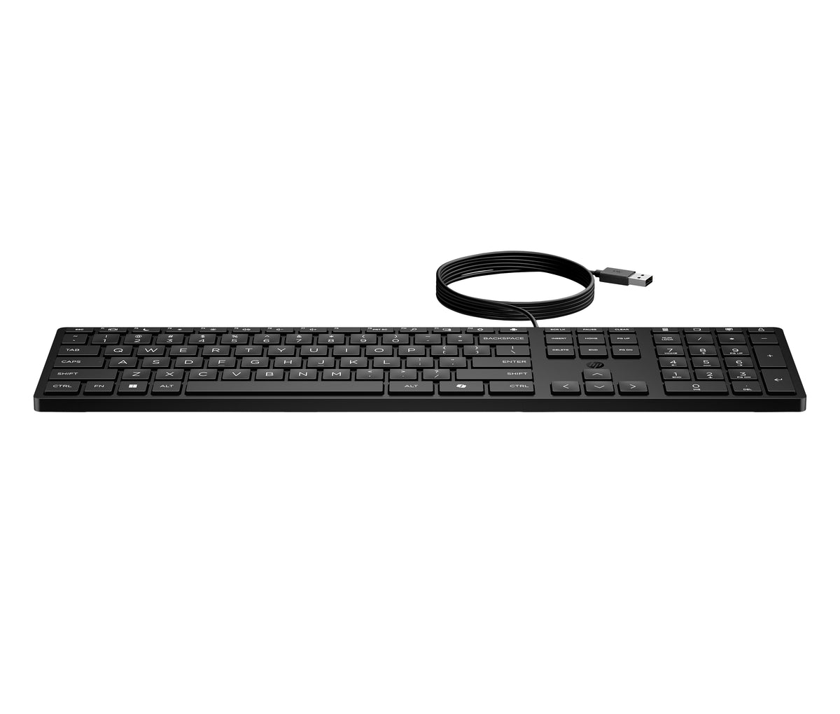 HP 320K – Tastatur – Membran – Kabelgebunden, USB – QWERTY (UK‑INT) – Schwarz