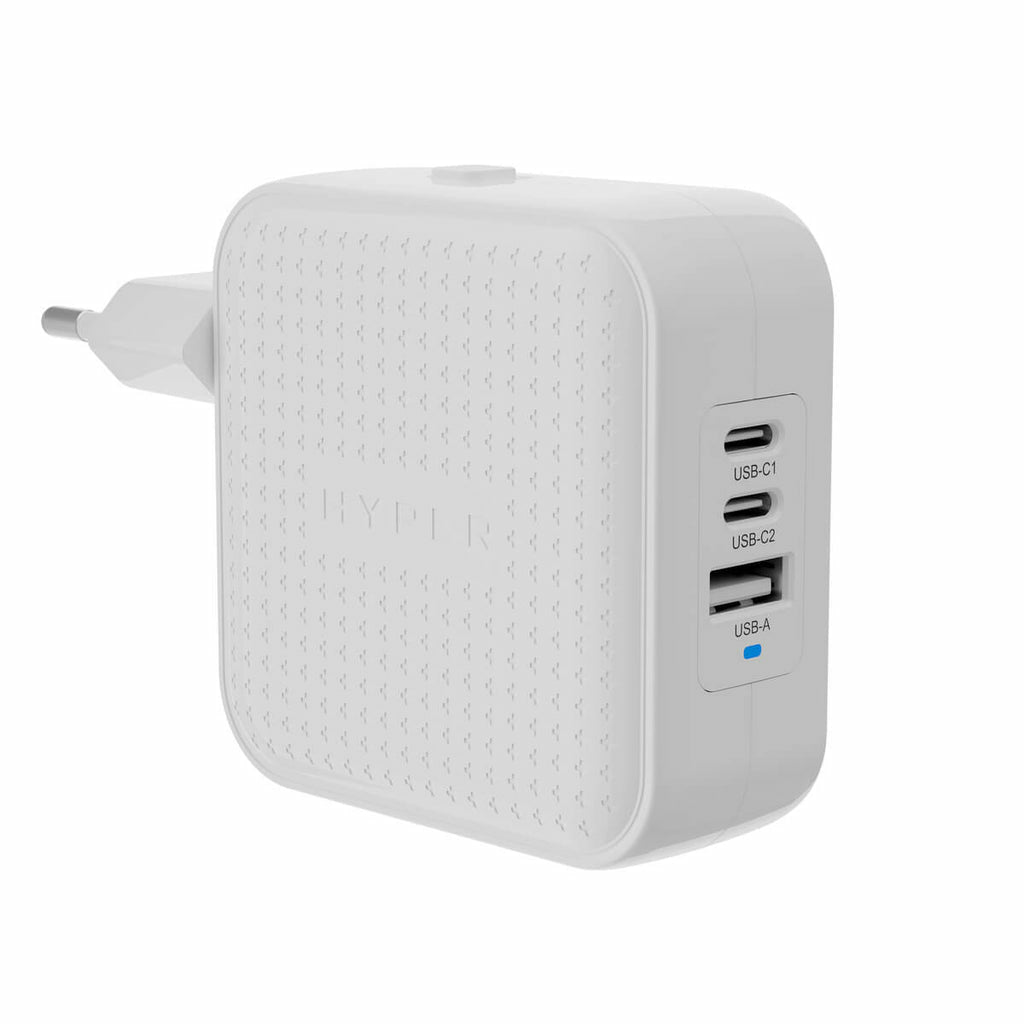 Hyper Netzteil – 70 W, 2× USB-C + 1× USB-A, PD, PPS, QC, GaN – für Laptop, Smartphone, Tablets