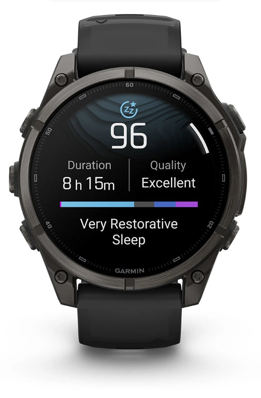 Garmin Fenix 9 47 mm GPS – Titan Carbongrau, Grau, 100 m, für Android, iOS