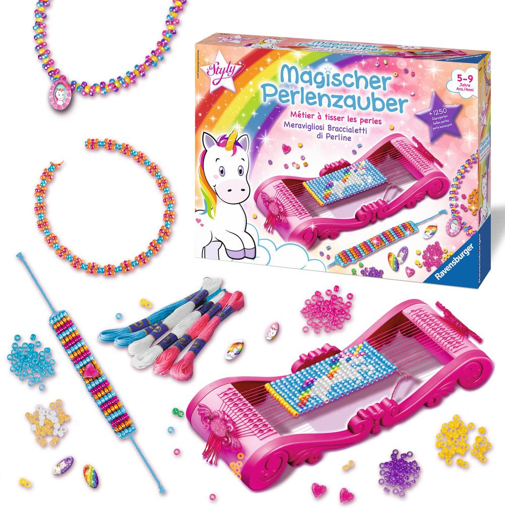 Ravensburger Magischer Perlenzauber – Perlen-Set – Einhorn – 1250 Perlen – ab 5 Jahren
