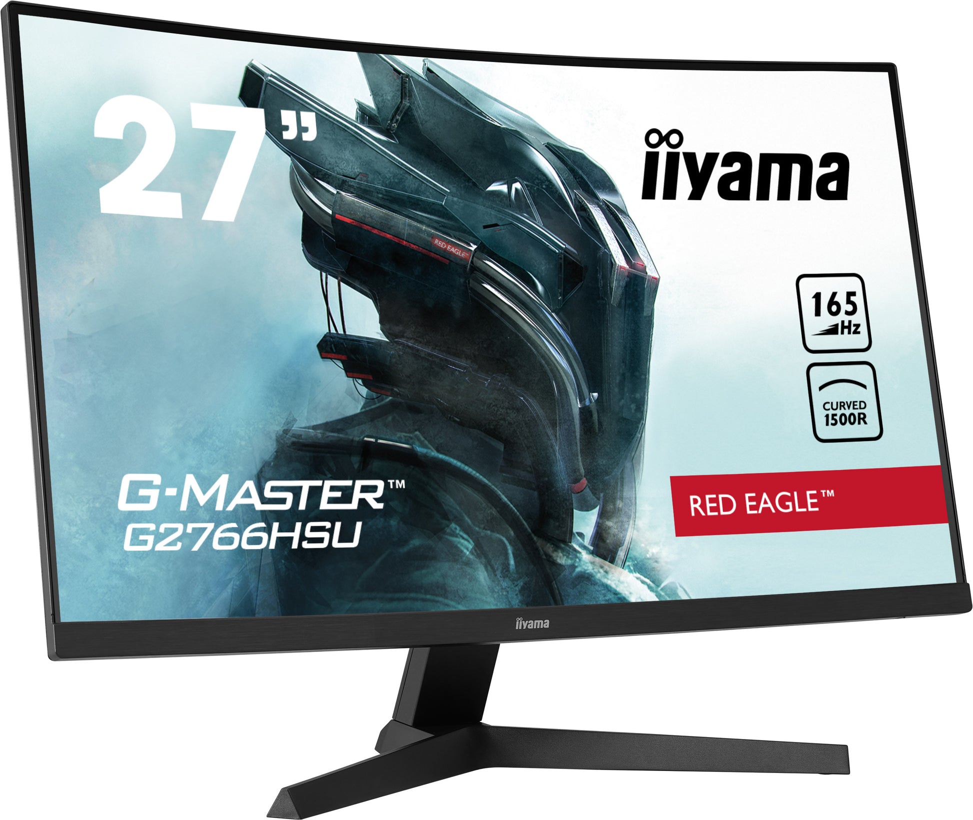 iiyama G2766HSU-B1 – Monitor, 27", VA, 165 Hz, 250 cd/m², Gebogen, VESA 100 × 100, Schwarz