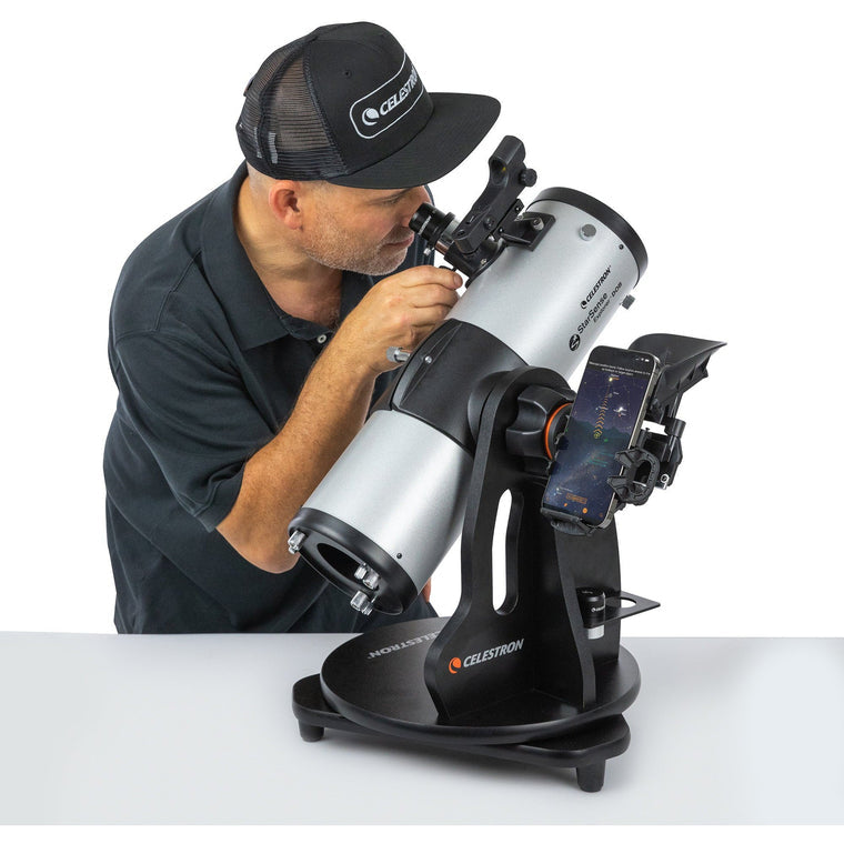 Celestron SSE 114mm Tabletop Dobson – Spiegelteleskop, 114 mm Öffnung, 450 mm Brennweite, f/4, Schwarz/Silber