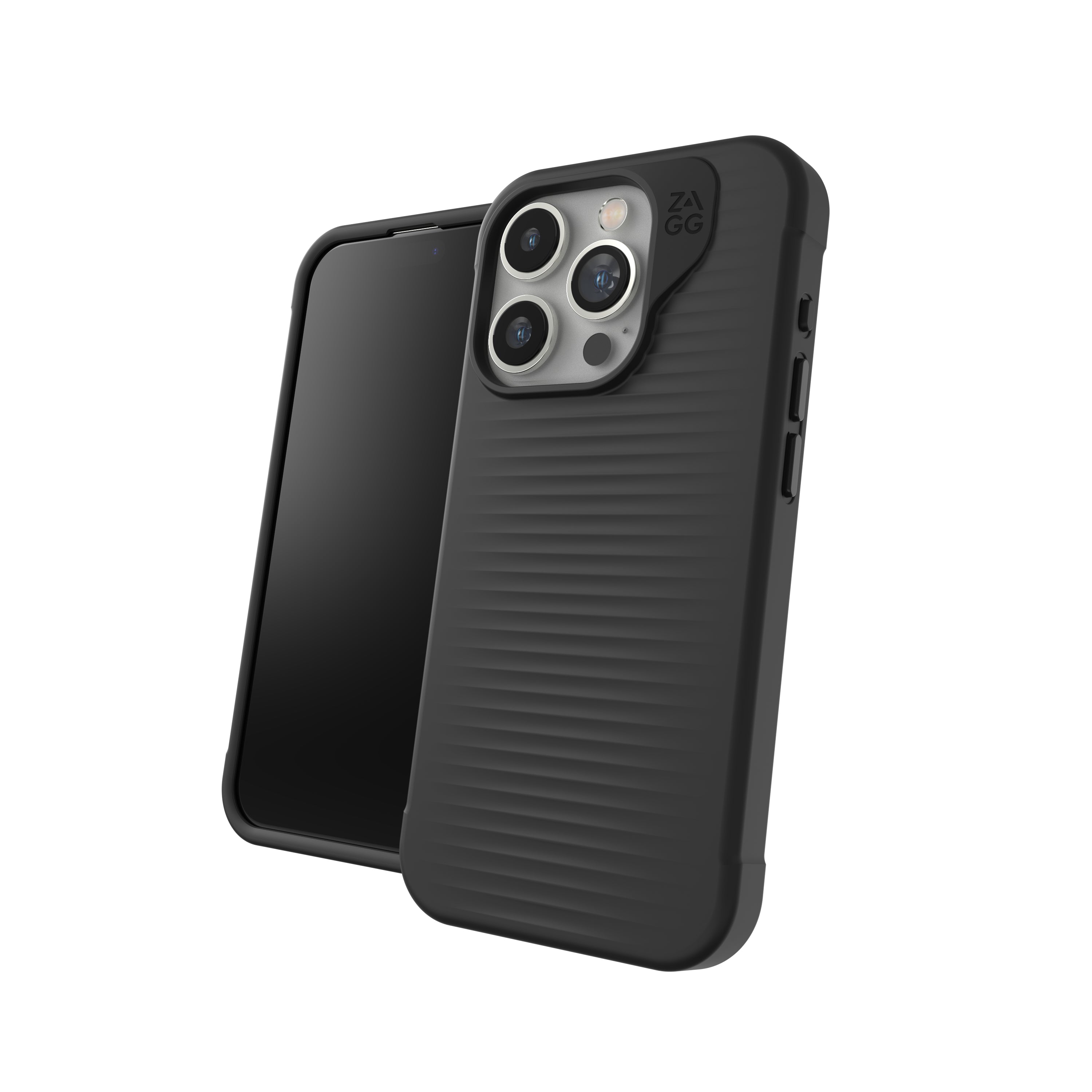 ZAGG Backcover Luxe – für Apple iPhone 15 Pro – schwarz – Snap-/Lock-Verschluss