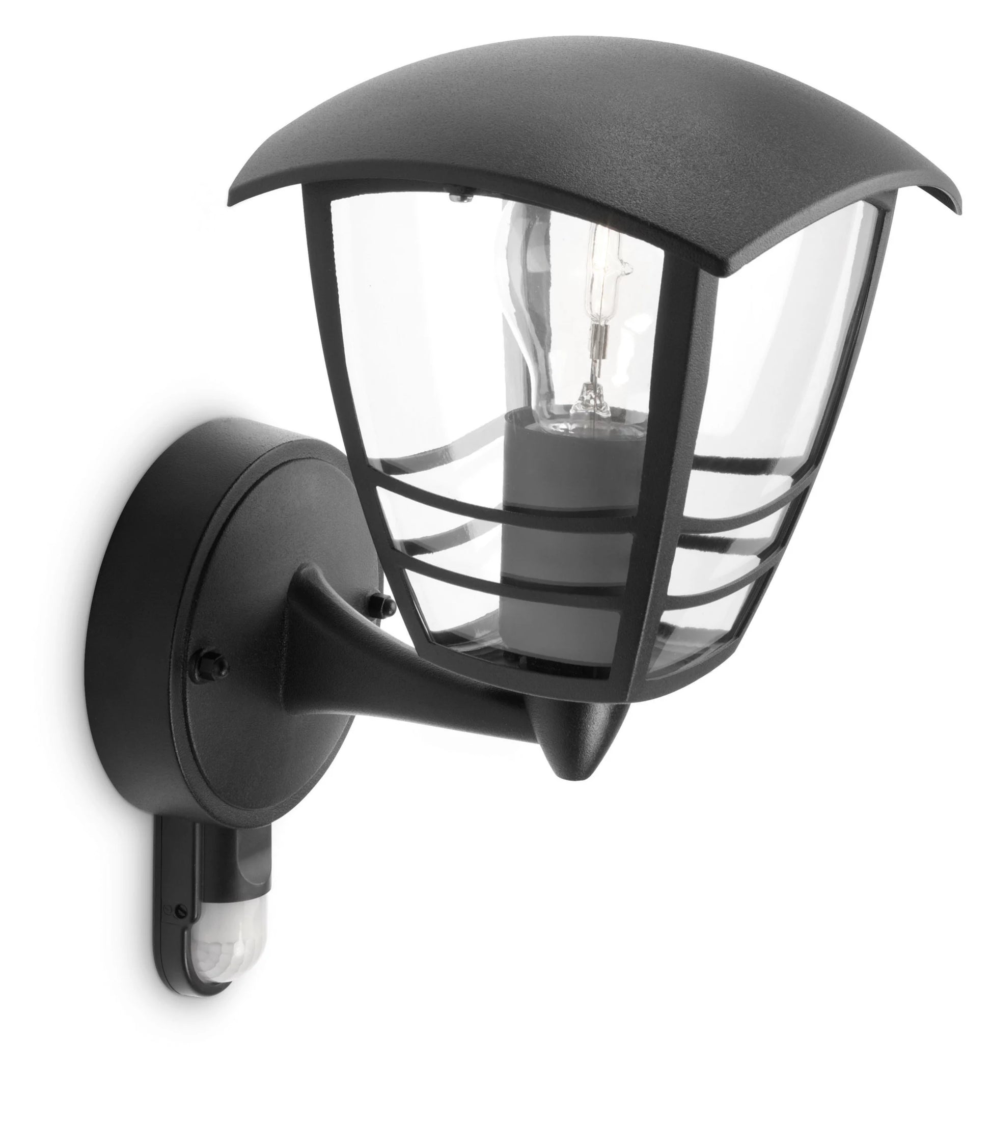 Philips by Signify Philips Aussenwandleuchte – 900 lm, 60 W – IP44 – Netzbetrieb – mit Bewegungsmelder – Schwarz – Aluminium