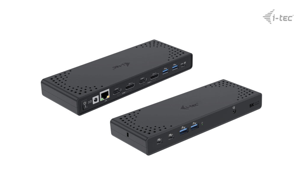 i-tec Dockingstation – USB-C, 2× DP, 2× HDMI, 4× USB-A, 2× USB-C, 100 W PD, GbE, für Windows/Mac/Linux