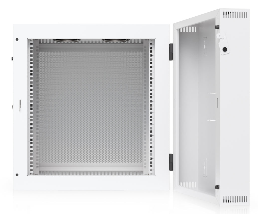 Ubiquiti UACC-Rack-12U-Wand-SW-P – 19" Wandverteiler 12U, abschliessbar, 600 × 703 × 639 mm, weiss, Stahl