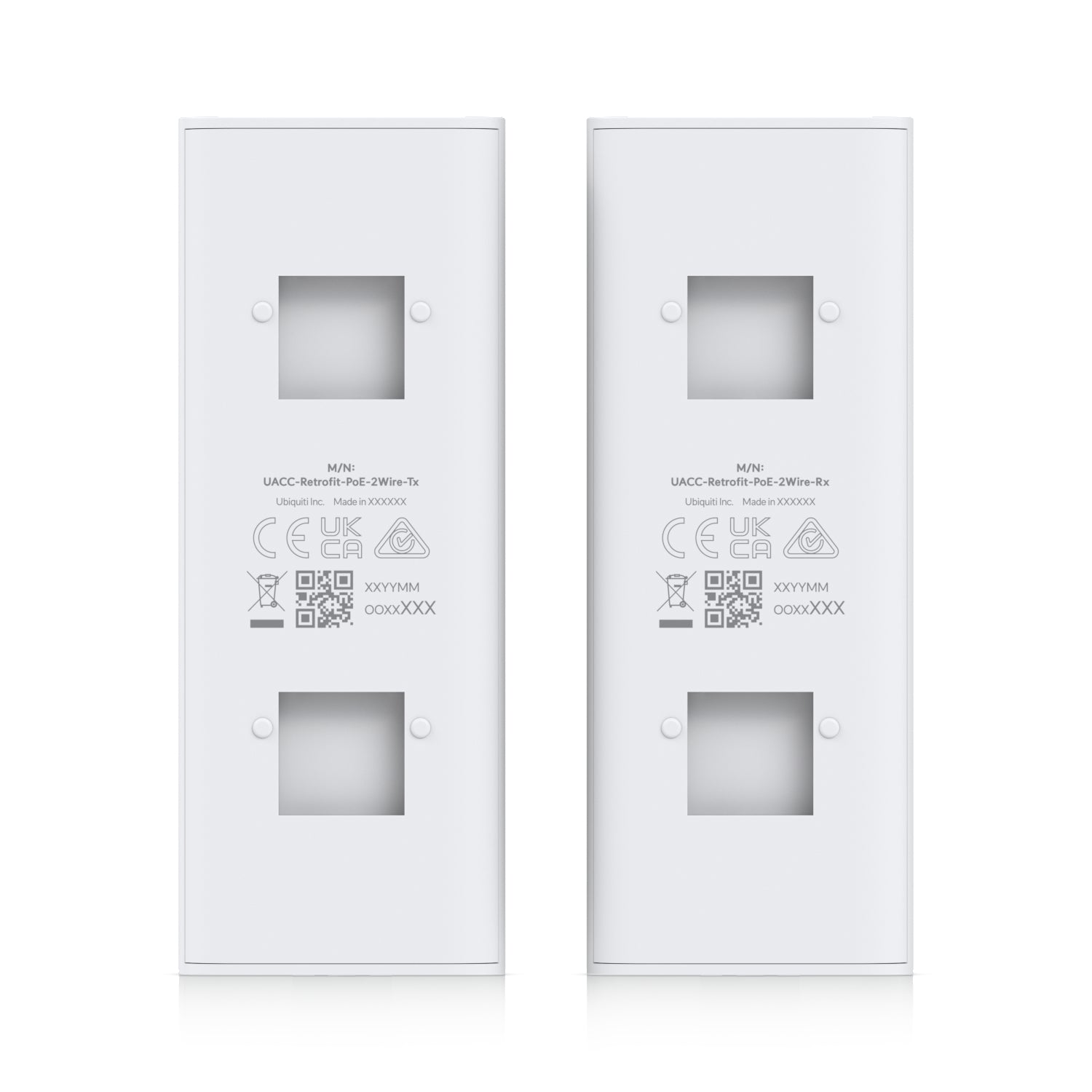 Ubiquiti UACC Retrofit PoE 2-Draht – Ethernet Extender – 2× RJ-45, 2× PoE, 85 Mbit/s, 2-Draht/Koax, Wandmontage, Weiss