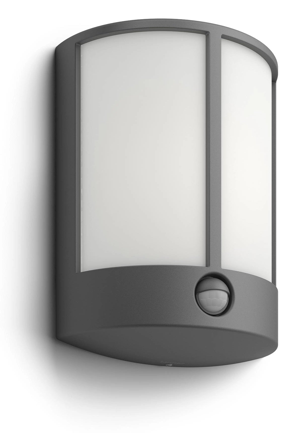 Philips by Signify Philips Aussenwandleuchte – 2700 K – IP44 – Netzbetrieb – mit Bewegungsmelder – Anthrazit – Aluminium