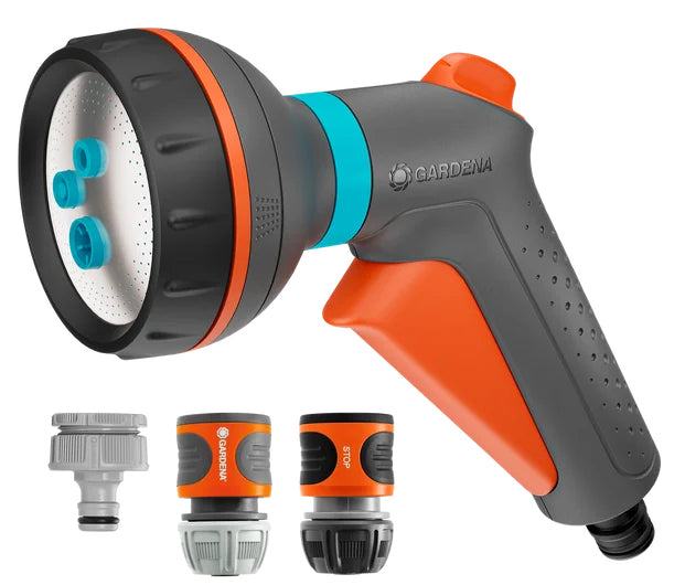 Gardena Brause Classic Multifunktionsbrause – Grau/Orange, Starter-Set
