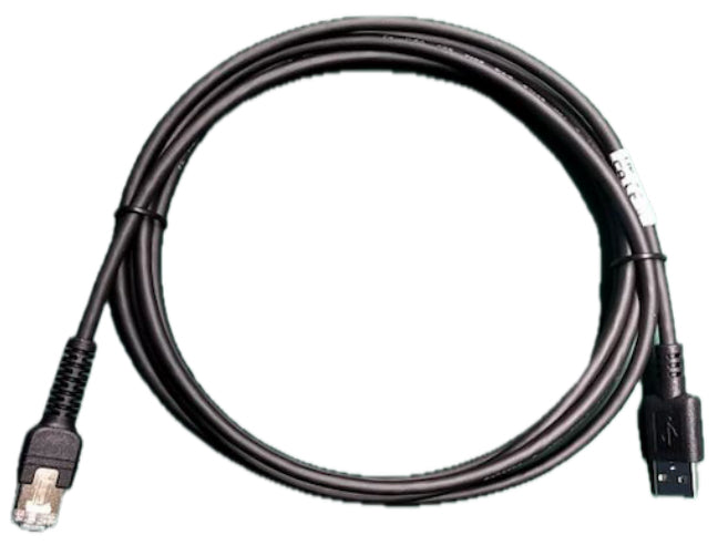 Zebra USB-Kabel – CBL-U10755-01 – USB-A auf RJ-50 – für DS55 – Schwarz – 2,1 m