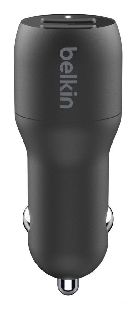 Belkin Dual USB-A Autoladegerät – 24 W, 2× USB-A, mit 1 m Lightning-Kabel
