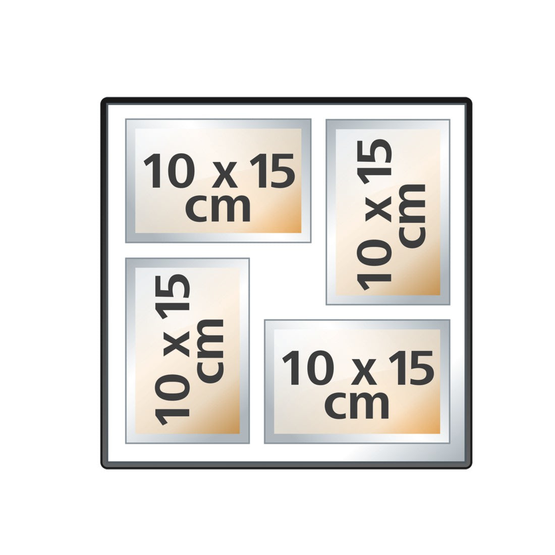 Hama Fotoalbum Jumbo Graphic – für 300 × 300 mm, mehrfarbig, mit Pergaminzwischenblättern, Karton