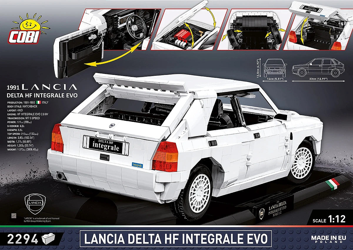 COBI 3D Puzzle Lancia Delta HF Integrale EVO – 2294 Teile – 14 × 33 × 12,5 cm – ab 10 J. – Kunststoff