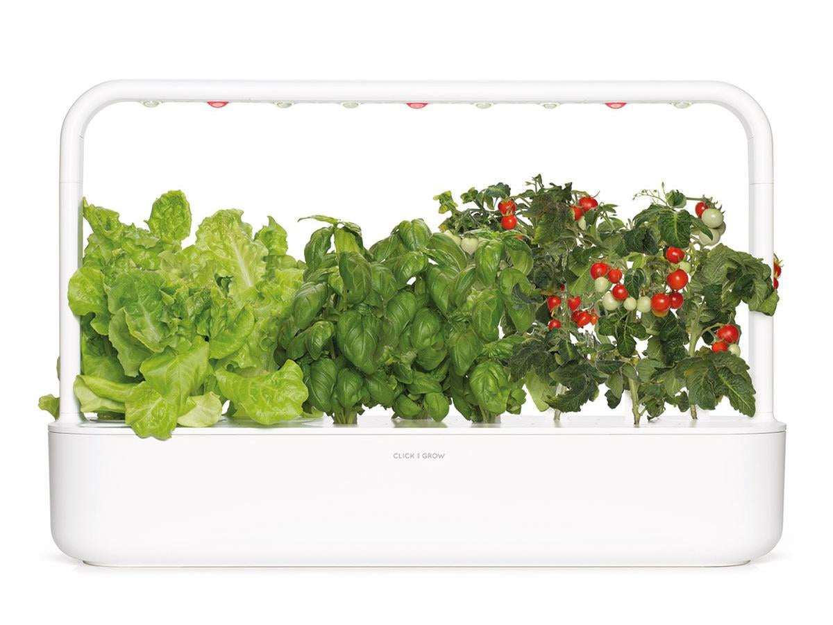 Click & Grow Smart Garden 9 – Höhe 39,6 cm, integrierte LED-Beleuchtung – Weiss