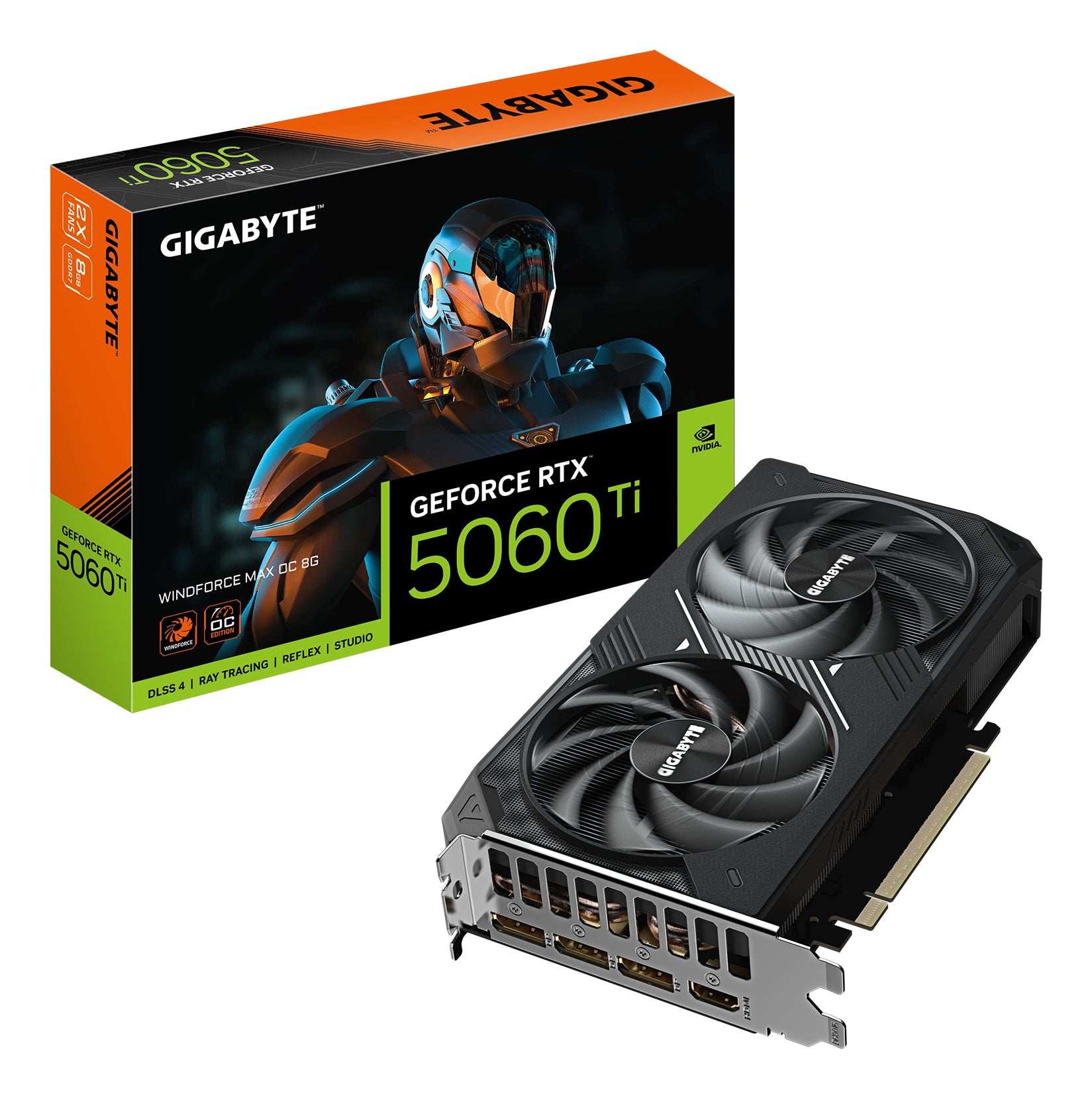 GIGABYTE GeForce RTX 5060 Ti EAGLE MAX OC 8G – PCIe Grafikkarte – 3×DisplayPort, 1×HDMI, PCIe 5.0, 1×8‑pin