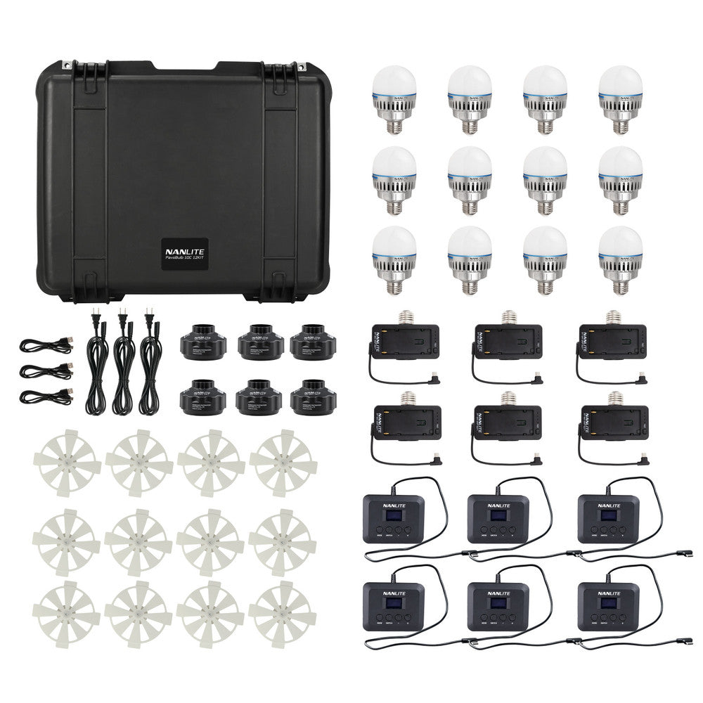 Nanlite PavoBulb 10C E27 LED-Lampe – 10 W, 2700–7500 K, dimmbar – 12er-Pack