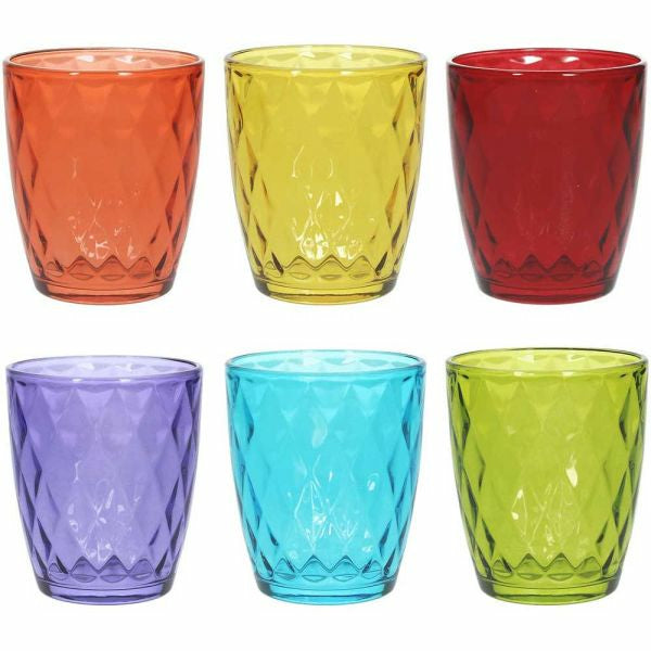 Tognana Porcellane Tognana Trinkgläser – 6er Set, 320 ml, Ø 9 cm, Glas, Mehrfarbig, spülmaschinenfest