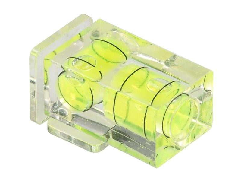 ONIT F01755 Kamera-Wasserwaage – 2-Achsen (Libellen) – Gelb/Transparent – 19 × 19 × 34 mm, 10 g