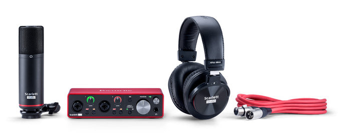 Focusrite Scarlett 2i2 Studio 4th Gen. – USB-Mischpult (2-Kanal), USB 2.0, Schwarz