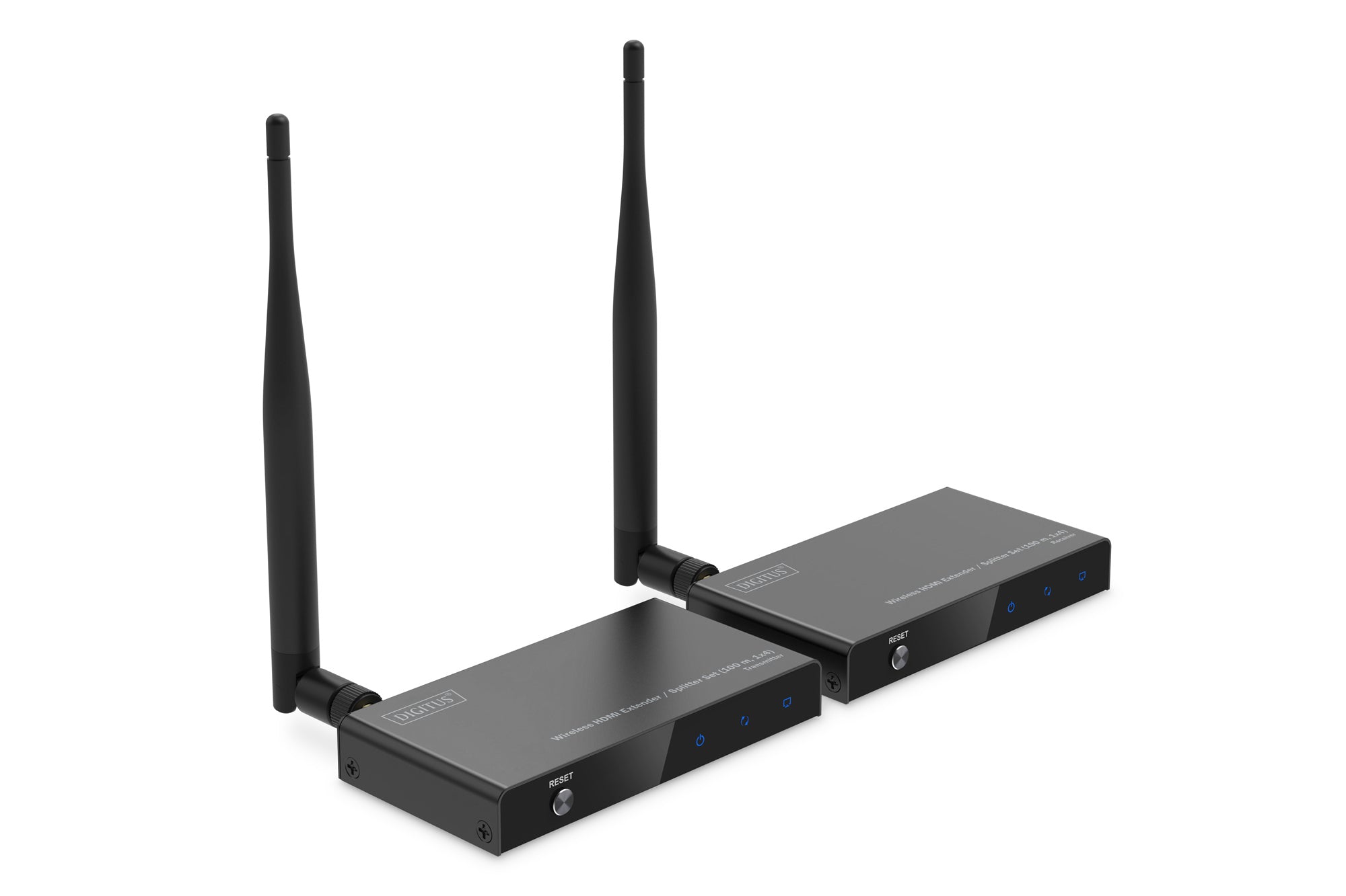 Digitus HDMI-Extender/Splitter-Set – Full HD (1920×1080), kabellos, HDMI (1×In, 2×Out) – für HDMI-Geräte – S