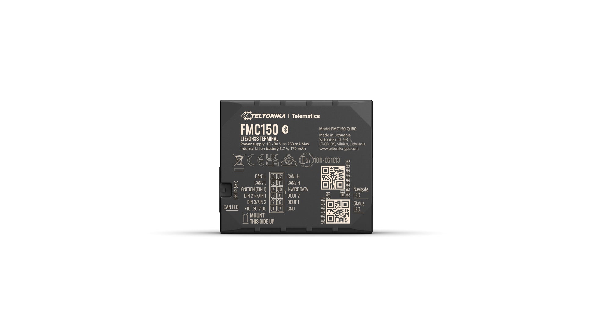 Teltonika FMC150 SPQ1 – GPS-Tracker, 4G (Kat 1), Bluetooth 4.0, Single SIM, IP41