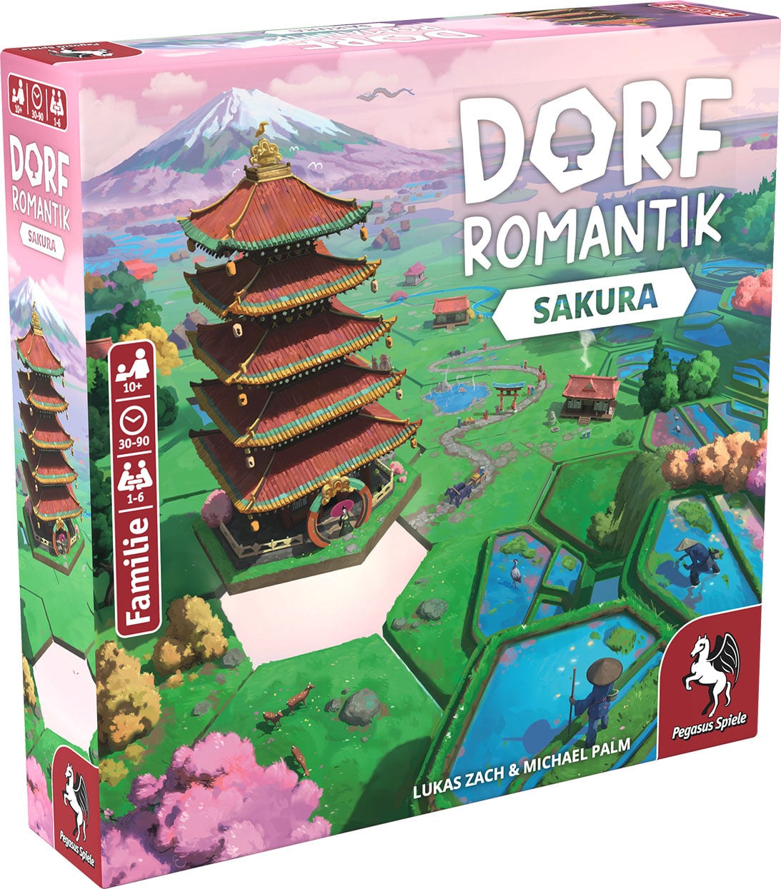 Pegasus Dorfromantik Sakura Brettspiel, 1–6 Spieler, ab 10 J., 30 Min., DE