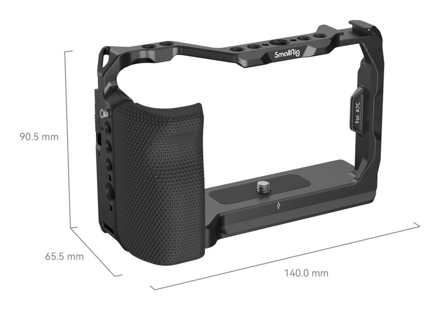 SmallRig 3212B Cage – für Sony Alpha 7C – Aluminium, Schwarz – 140 × 90,5 × 65,5 mm