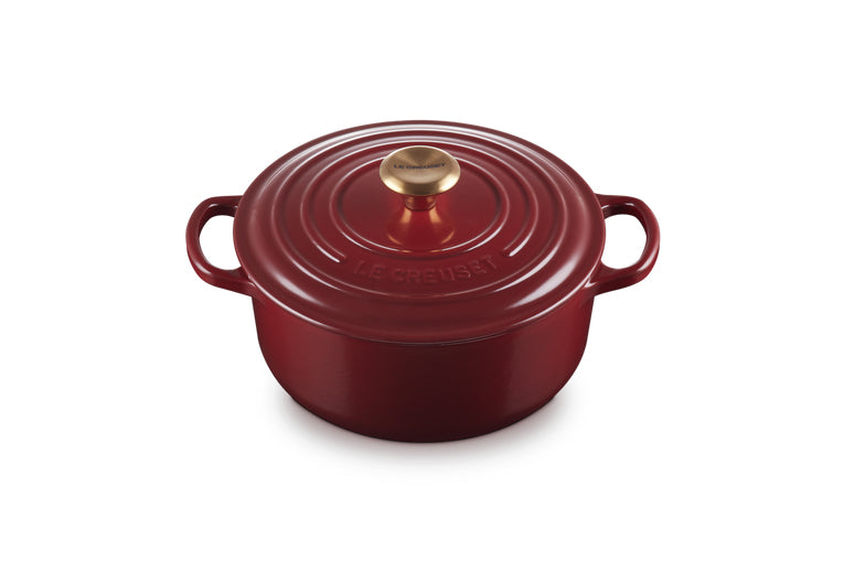Le Creuset Kochtopf – 2,4 l, Ø 21,5 cm, Gusseisen, Emaille, für Induktion, Gas, Glaskeramik u. a., Rot