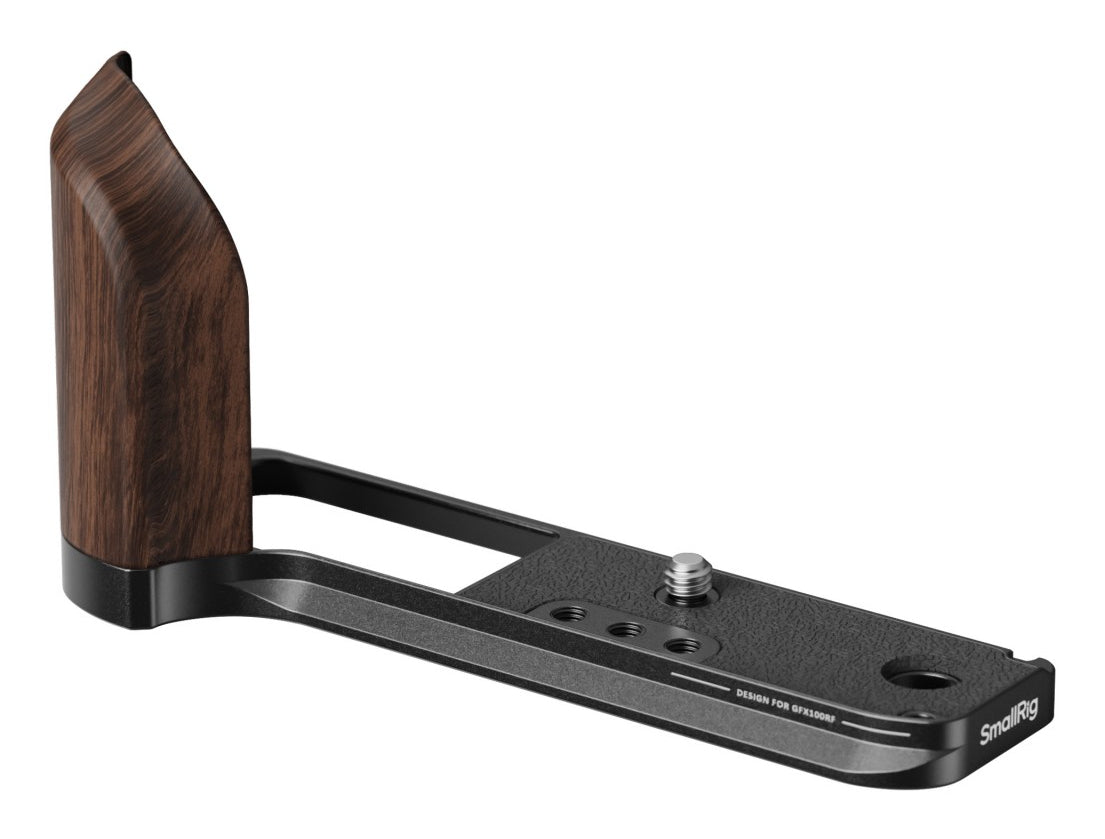 SmallRig 5266 Montageplatte – Aluminium/Holz, 1/4" Gewinde – für FUJIFILM GFX100RF – Schwarz/Holz