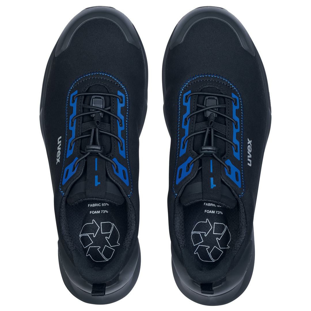 Uvex 1 x-craft Sicherheits-Halbschuh S2 – Schwarz/Blau – Grösse 40, Weite 11