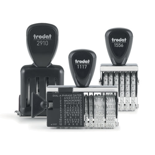 Trodat Motivstempel – Motiv: Zahlen, Metall, 19 × 3 mm, ohne Kissen