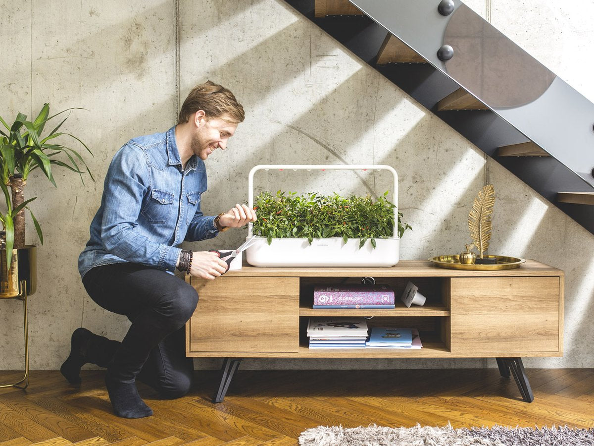 Click & Grow Smart Garden 9 – 9 Ablagen, integrierte LED-Beleuchtung – Kunststoff, Beige