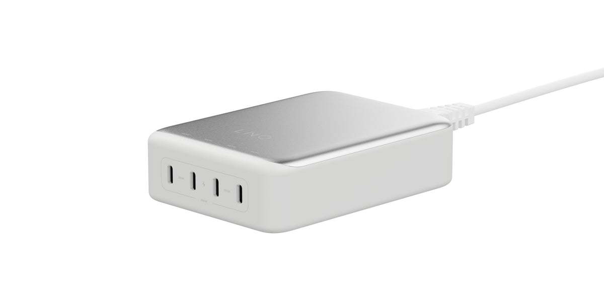 LINQ USB-Desktop-Ladegerät 240 W – USB-C×4, PD 3.1, GaN – für USB-C/USB-A Geräte