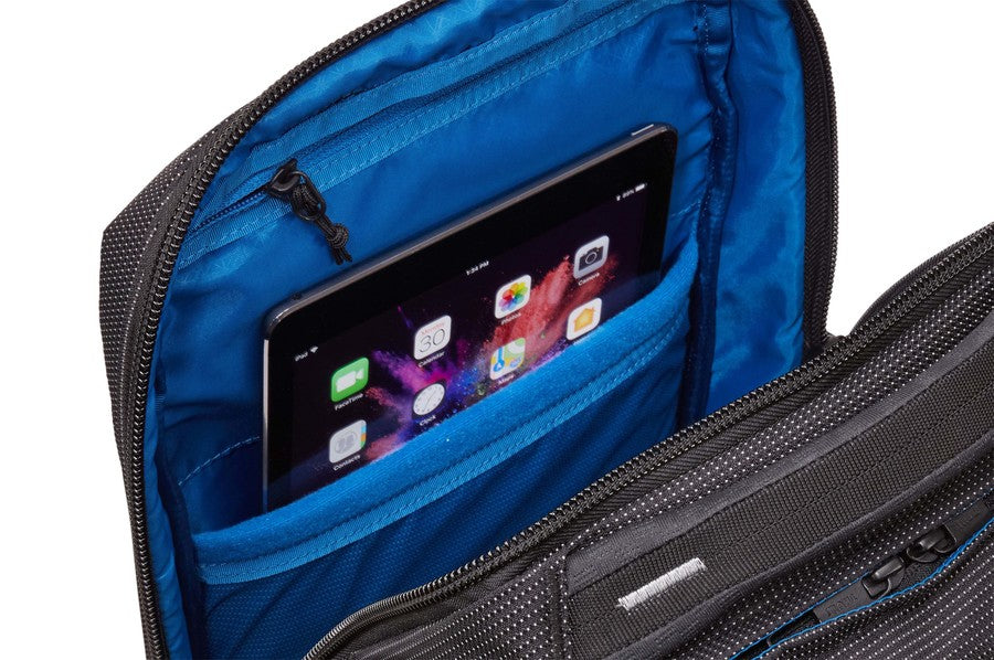 Thule Notebook-Rucksack Crossover 2 – für 14", 20 l, RFID-Schutz, Nylon – Schwarz, 310 × 430 × 190 mm