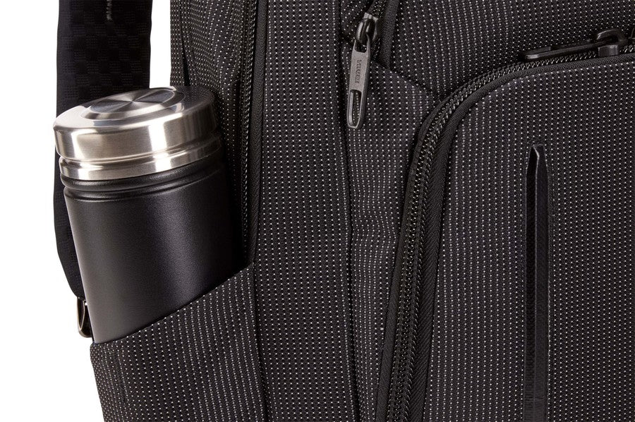 Thule Crossover 2 Notebook-Rucksack – für Notebooks bis 14", 20 l, RFID-Fach, Aufsteckfunktion, Nylon, schwarz