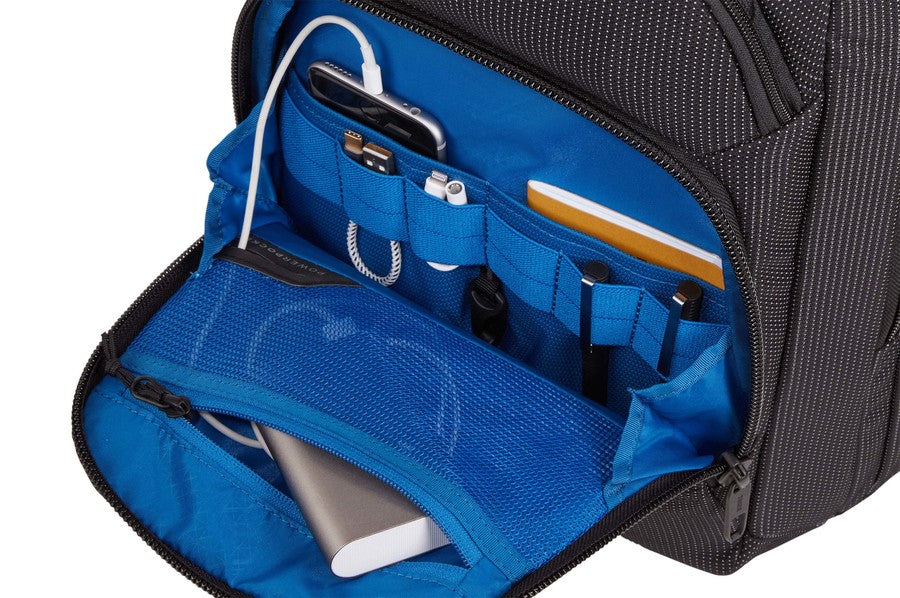 Thule Notebook-Rucksack Crossover 2 – für 14", 20 l, RFID-Schutz, Nylon – Schwarz, 310 × 430 × 190 mm