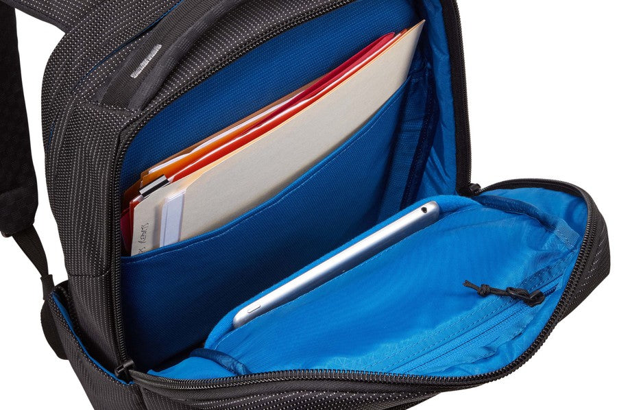 Thule Notebook-Rucksack Crossover 2 – für 14", 20 l, RFID-Schutz, Nylon – Schwarz, 310 × 430 × 190 mm