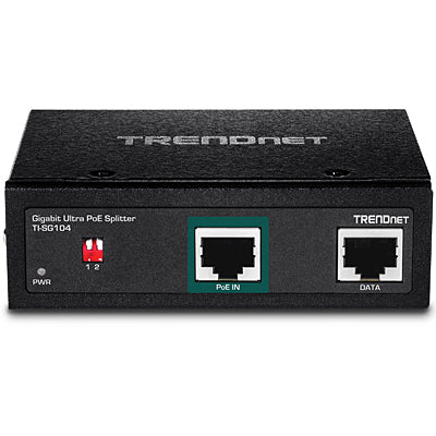 Trendnet TI-SG104 PoE-Splitter – PoE-Budget 90 W (IEEE 802.3bt), 2× 1G, Hutschiene
