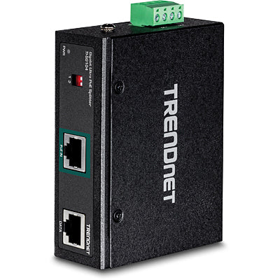Trendnet TI-SG104 PoE-Splitter – PoE-Budget 90 W (IEEE 802.3bt), 2× 1G, Hutschiene