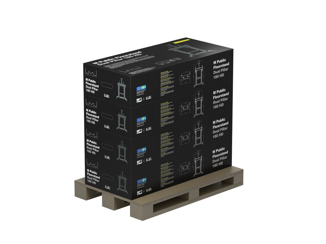 Multibrackets M Floorstand 180 HD – Displayständer, höhenverstellbar, für 98", VESA 900×600, bis 90 kg