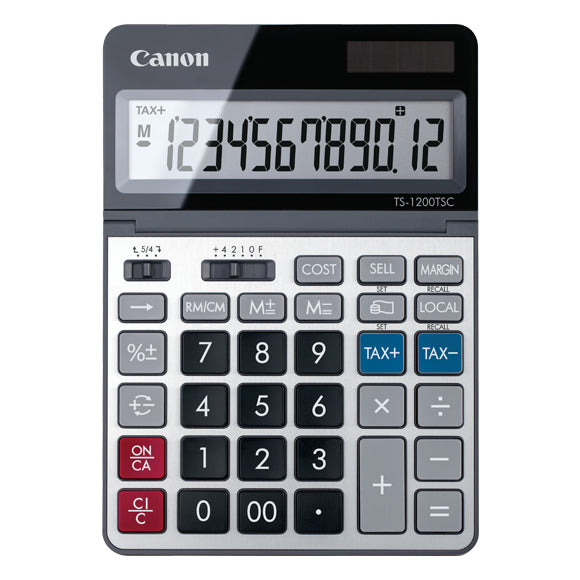 Canon Tischrechner CA-TS1200TSC – 12-stellig – Batteriebetrieb – Metallisch