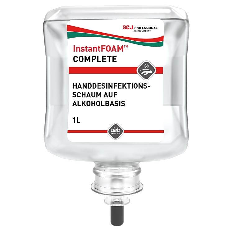 Deb stoko Deb Händedesinfektionsschaum InstantFOAM Complete – Kartusche – 1 l, parfümfrei
