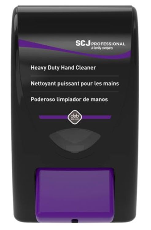 Deb Stoko Seifenspender Manuell – Wandmontage – 2000 ml, Schwarz, Kunststoff, Abschliessbar, Biocote Geschützt