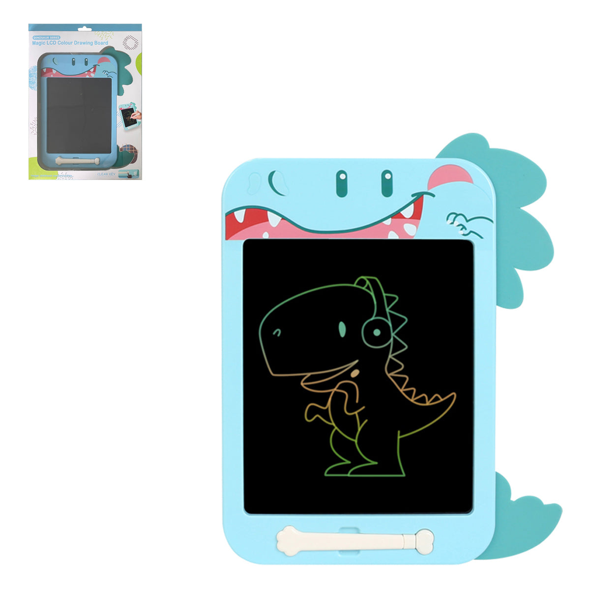 Sombo Magnettafel Dino – 25,5 × 37 × 3 cm – ab 3 J. – Kunststoff, blau