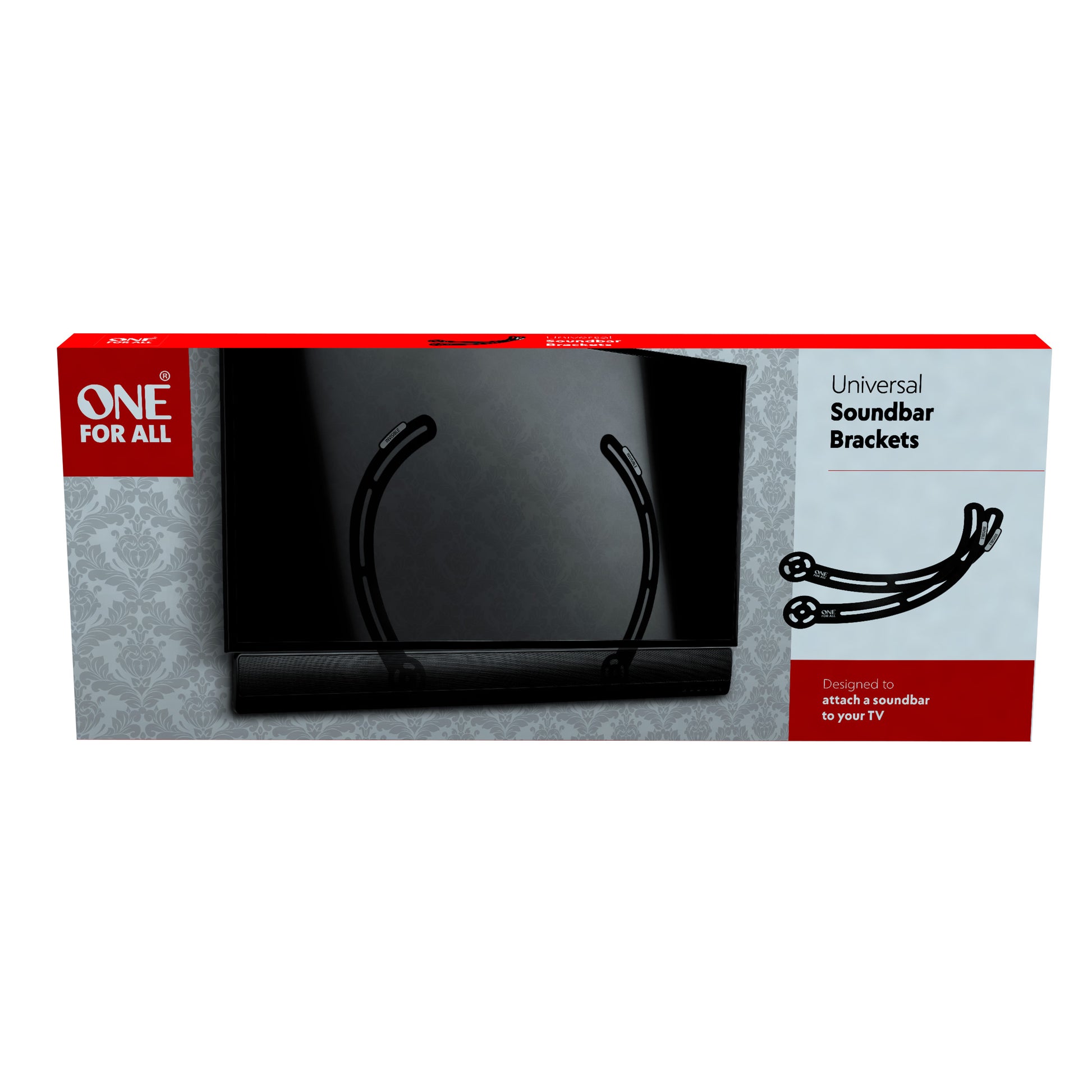 One For All Solid Line WM5211 Soundbar-Halterung (Wand) – bis 10 kg – Schwarz